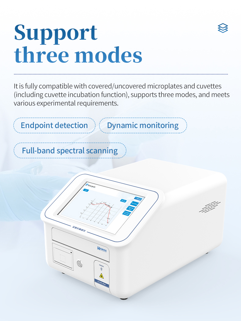 Cuvette holder installed for UV protein quantification beside microplate tray