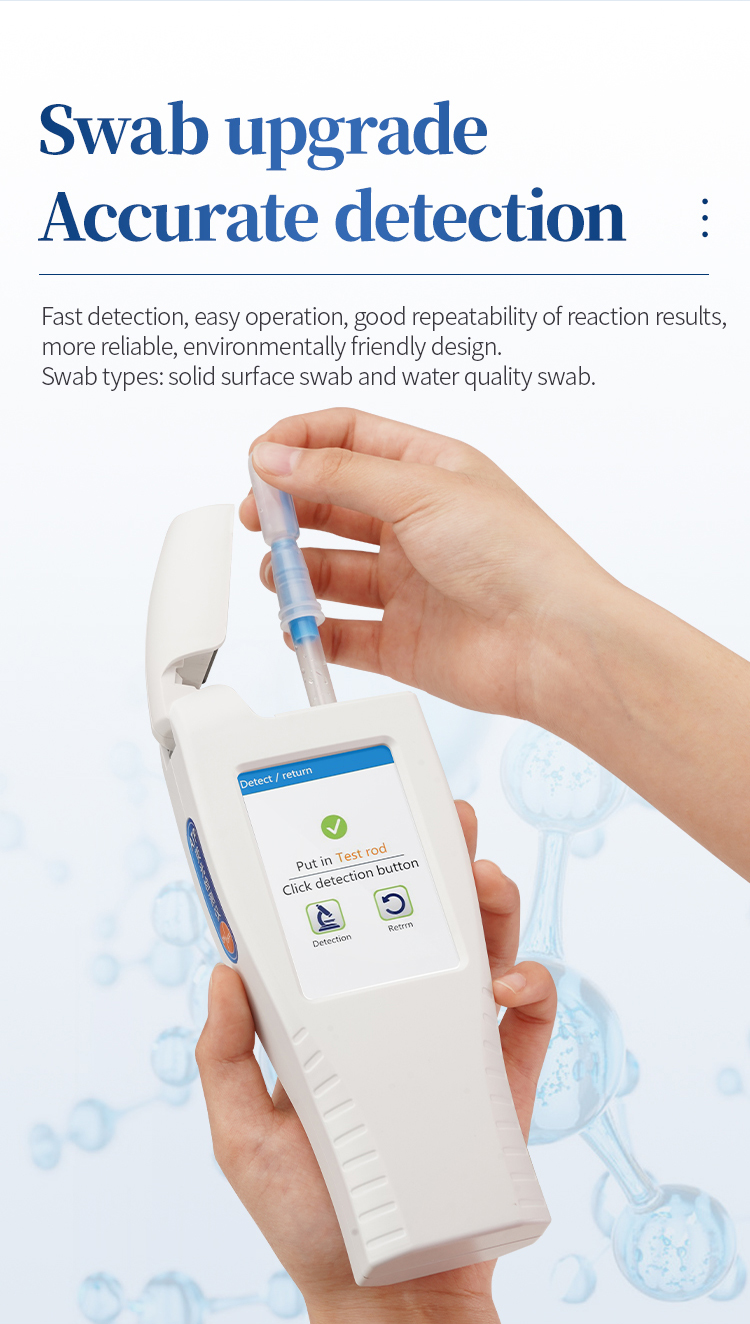 HM-ATP dual swab system with solid surface swab and water quality test swab for environmental monitoring