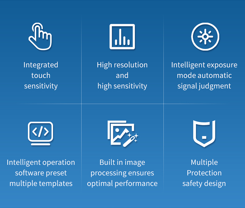 Six core advantages icons for protein and nucleic acid research labs